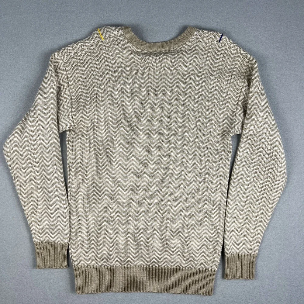 VTG Arrow‎ Blazer Collection Sweater FIts L Chevron Knit Stripe 80s 90s Acrylic